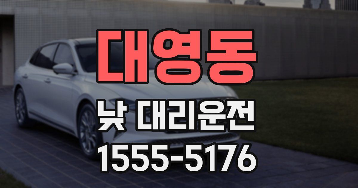대영동 낮 대리운전