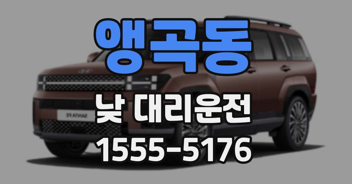 앵곡동 낮 대리운전