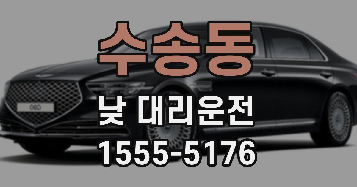 수송동 낮 대리운전