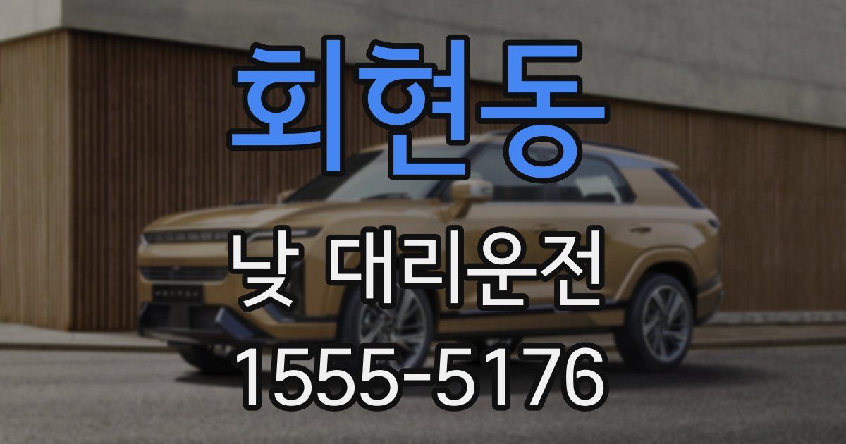 회현동 낮 대리운전