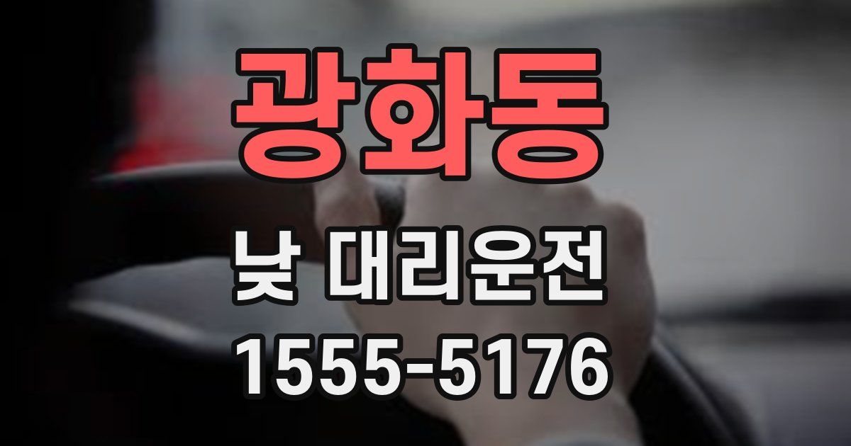 광화동 낮 대리운전