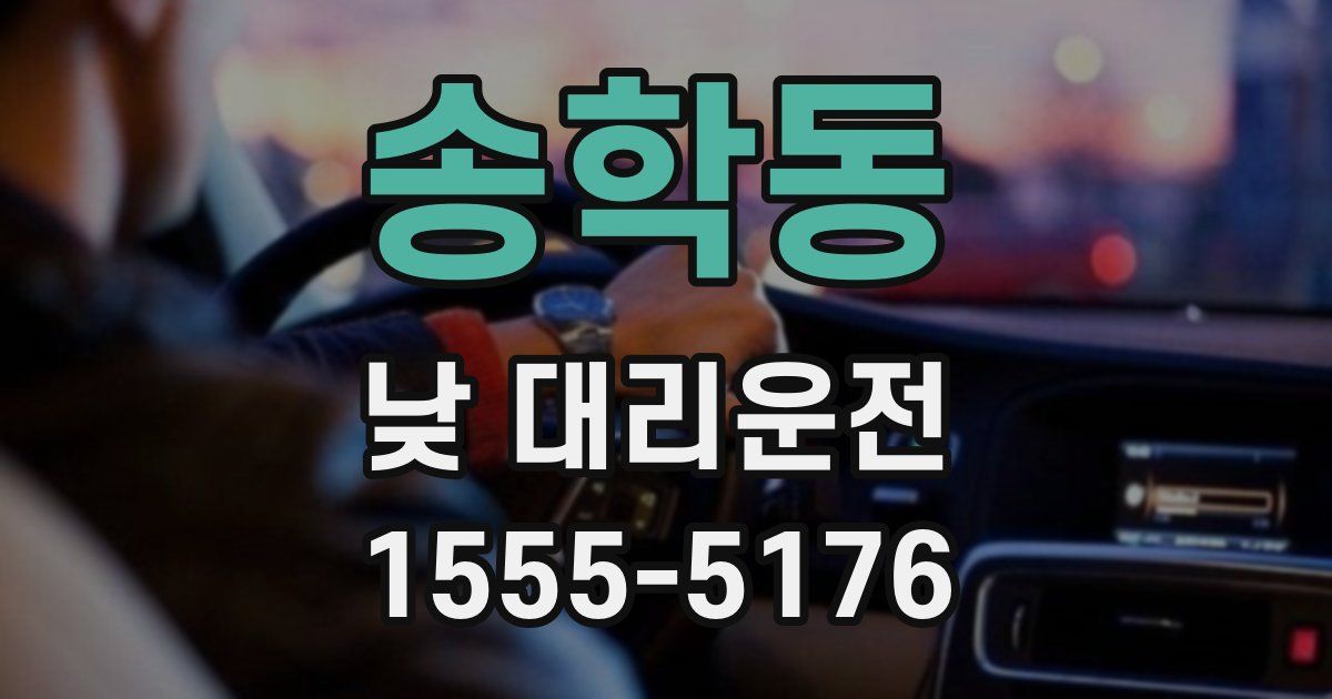 송학동 낮 대리운전