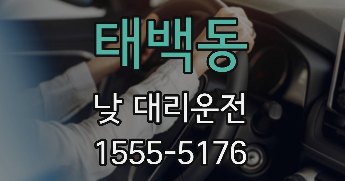 태백동 낮 대리운전