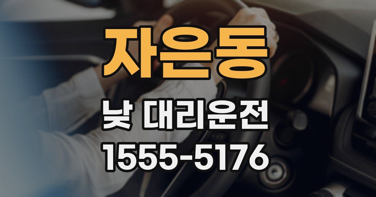 자은동 낮 대리운전