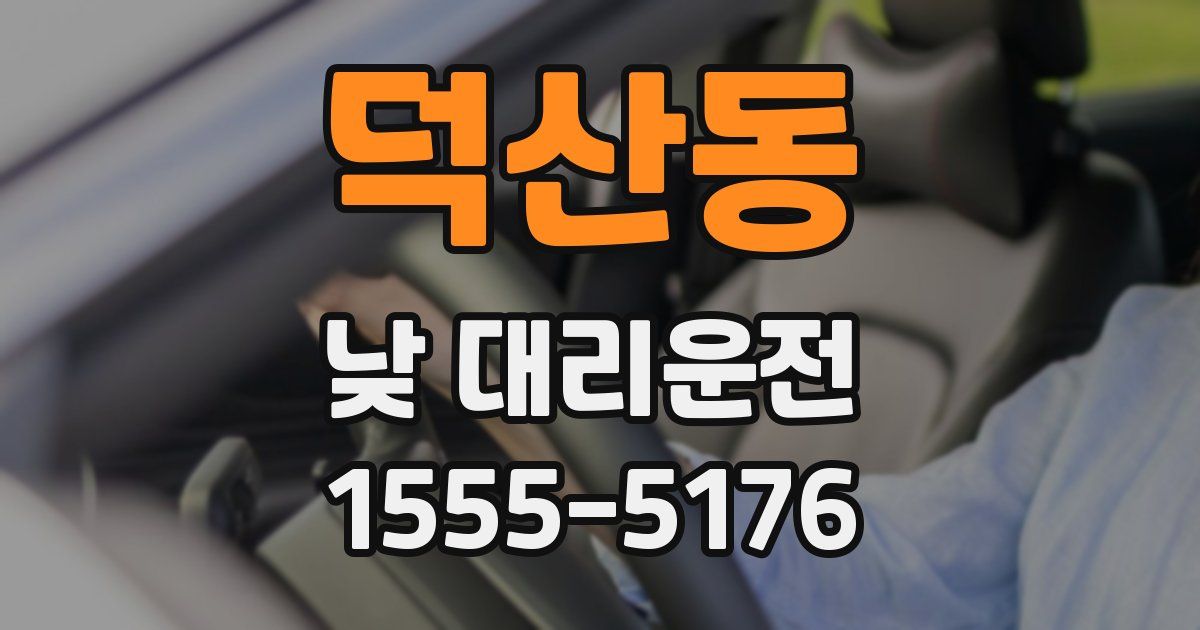덕산동 낮 대리운전
