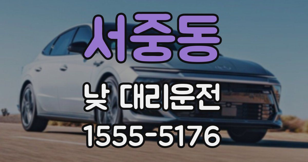 서중동 낮 대리운전