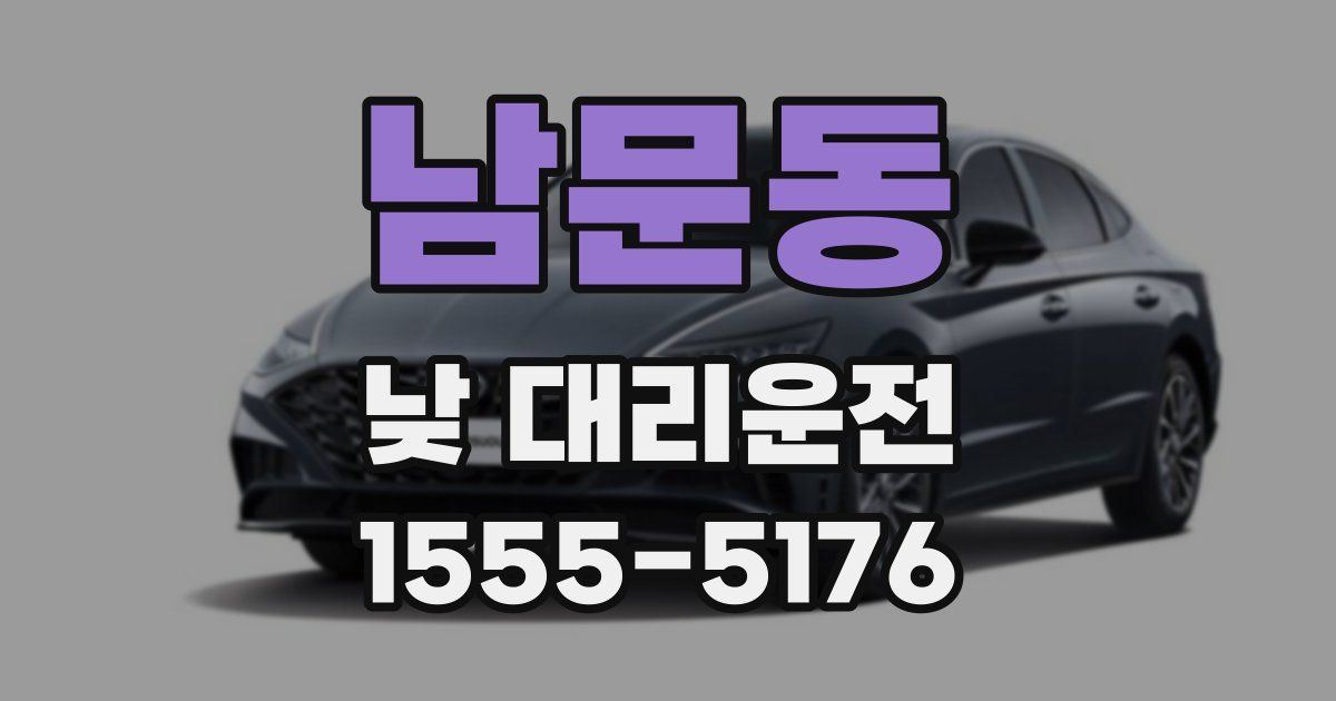 남문동 낮 대리운전