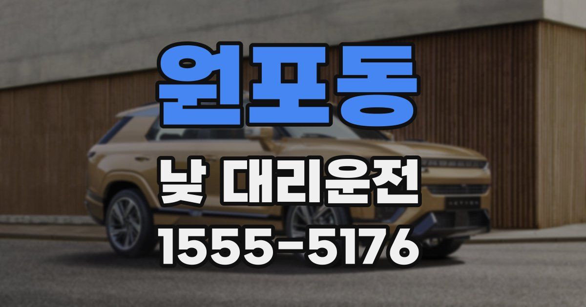 원포동 낮 대리운전
