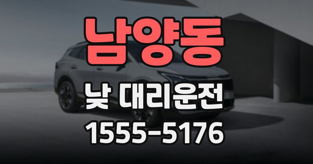 남양동 낮 대리운전
