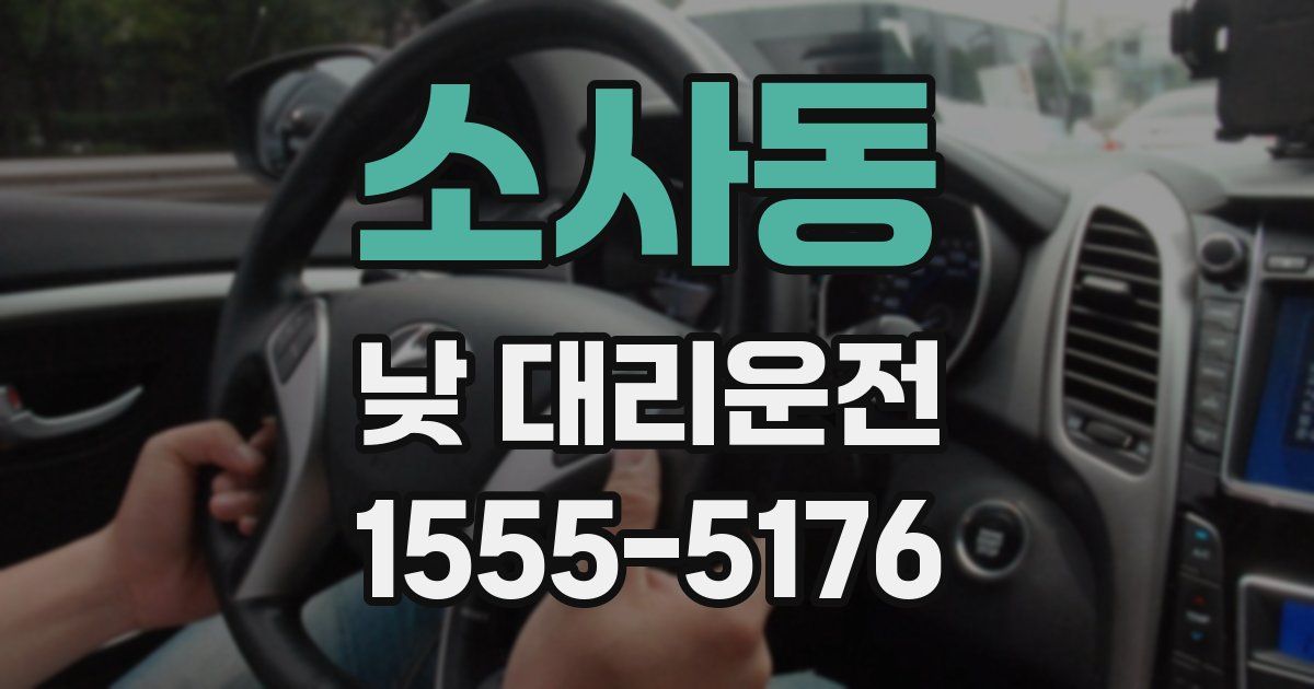 소사동 낮 대리운전