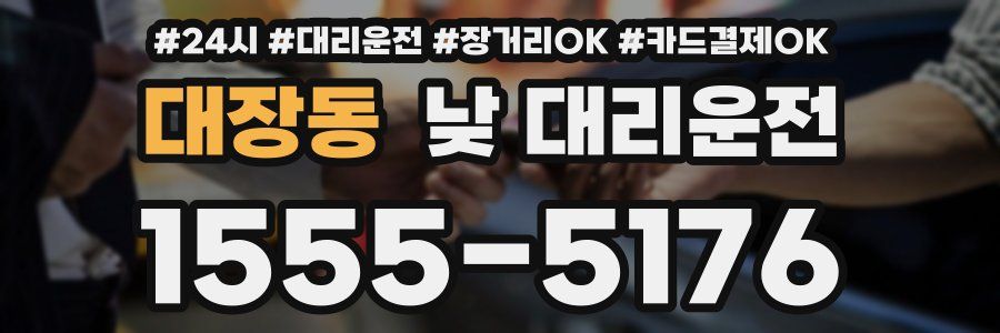 대장동 낮 대리운전