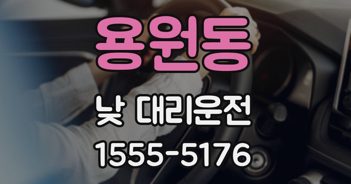 용원동 낮 대리운전