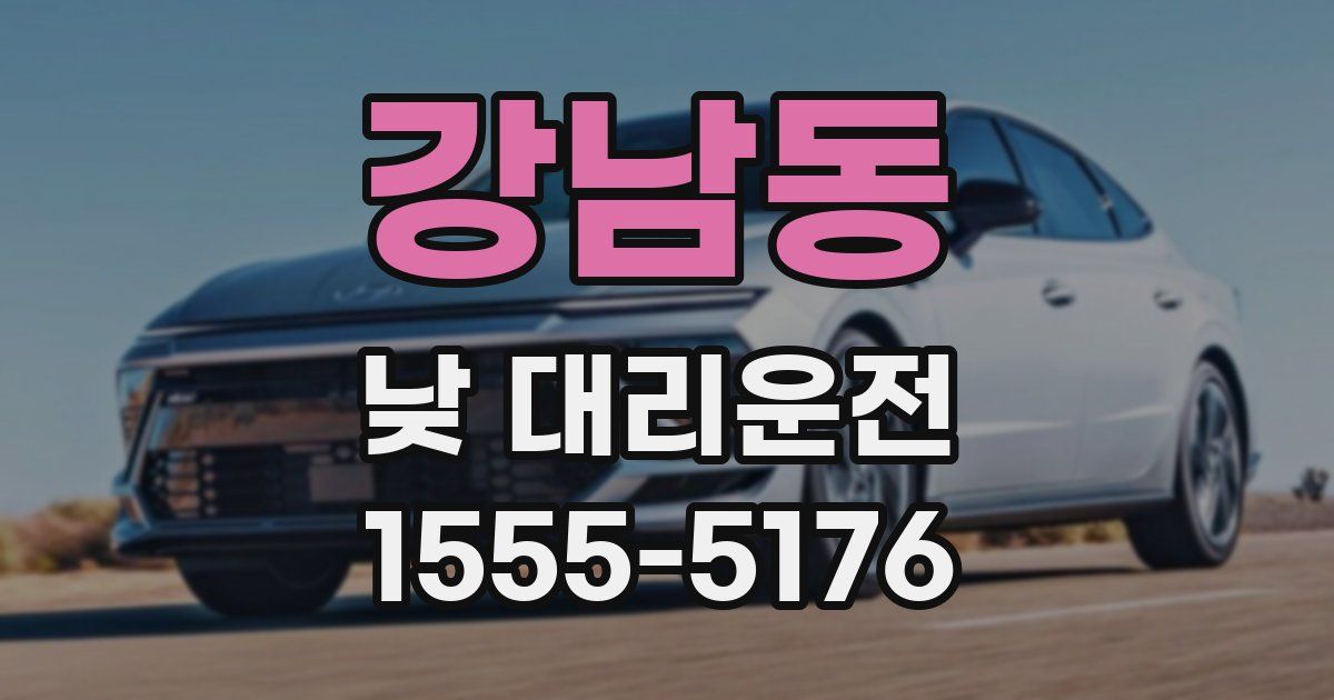 강남동 낮 대리운전
