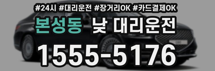 본성동 낮 대리운전