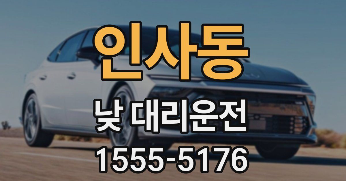 인사동 낮 대리운전