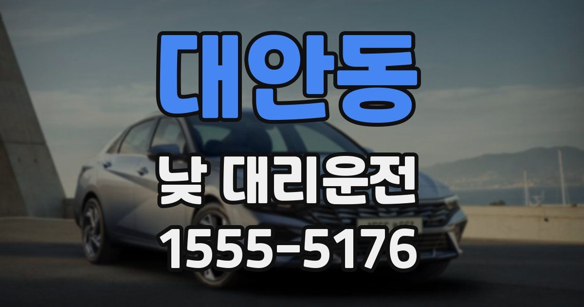 대안동 낮 대리운전
