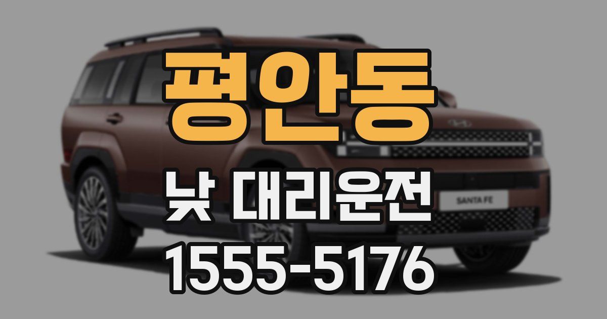 평안동 낮 대리운전
