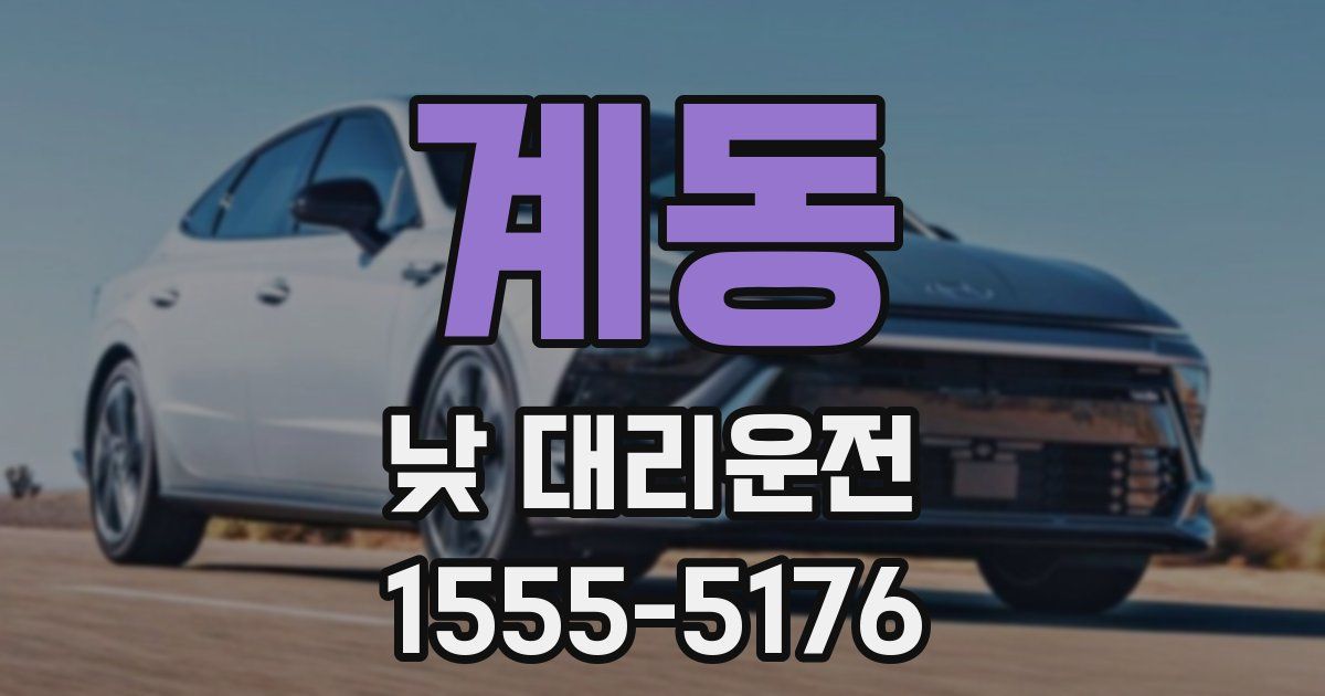계동 낮 대리운전