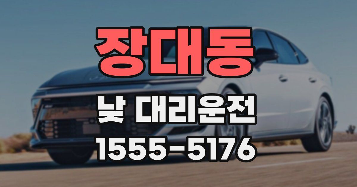 장대동 낮 대리운전