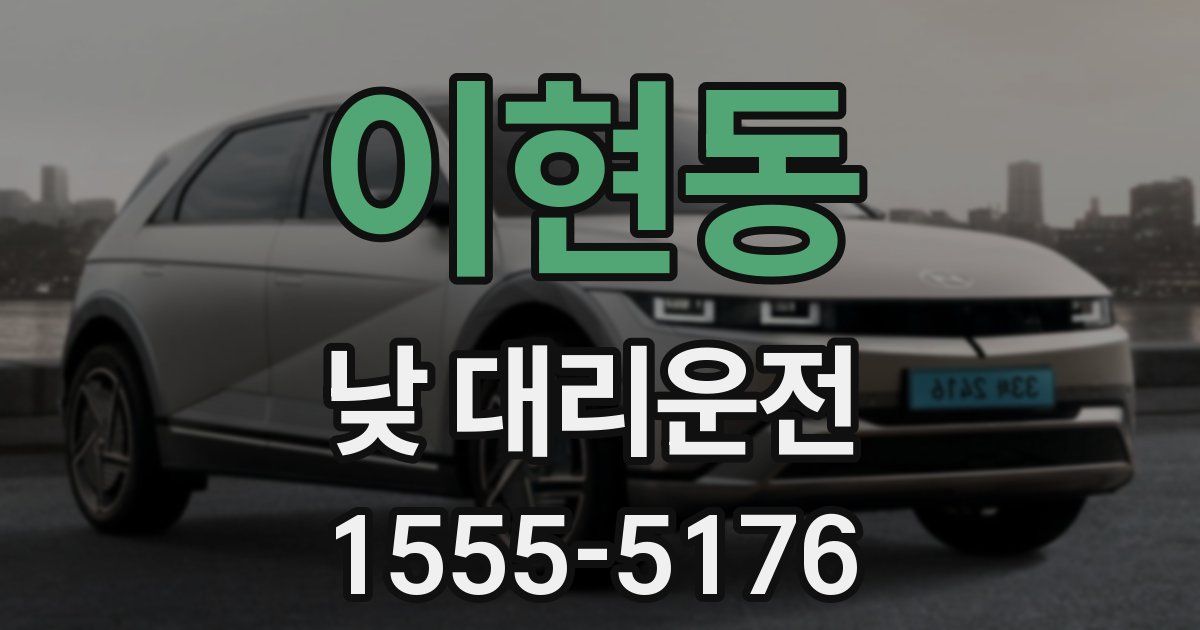이현동 낮 대리운전