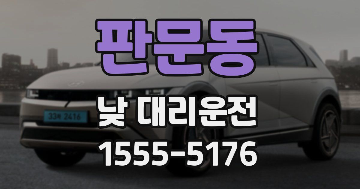 판문동 낮 대리운전