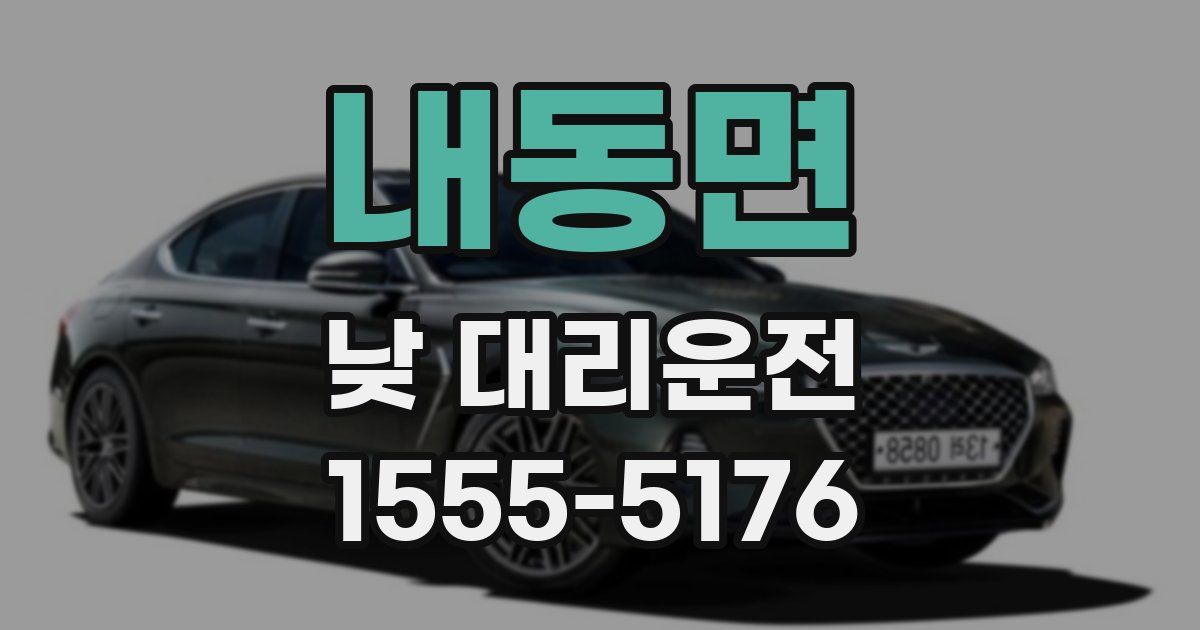 내동면 낮 대리운전