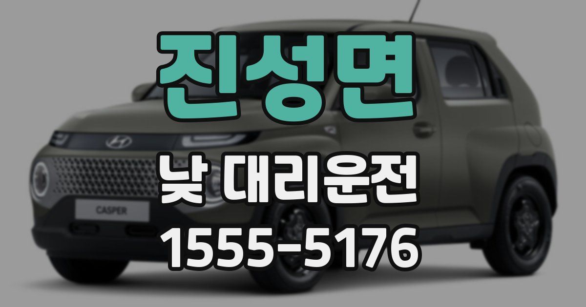 진성면 낮 대리운전