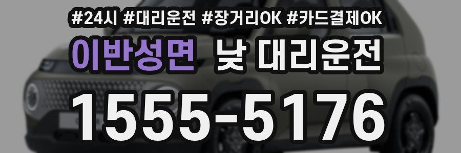 이반성면 낮 대리운전