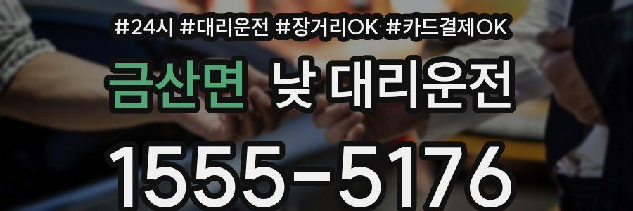 금산면 낮 대리운전
