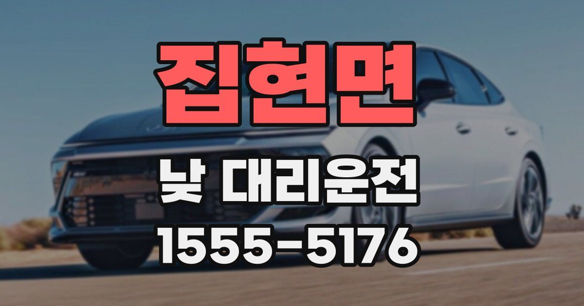 집현면 낮 대리운전