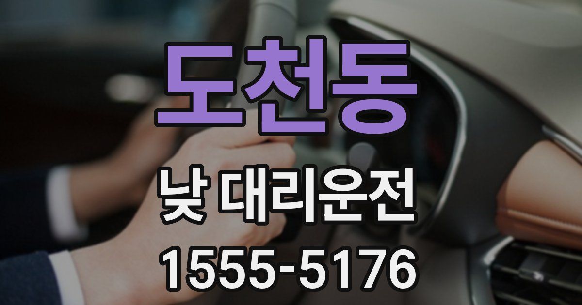 도천동 낮 대리운전