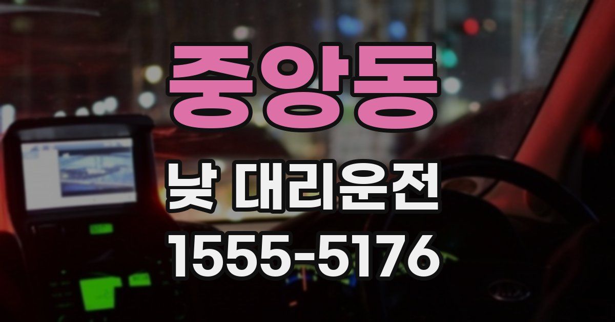 중앙동 낮 대리운전