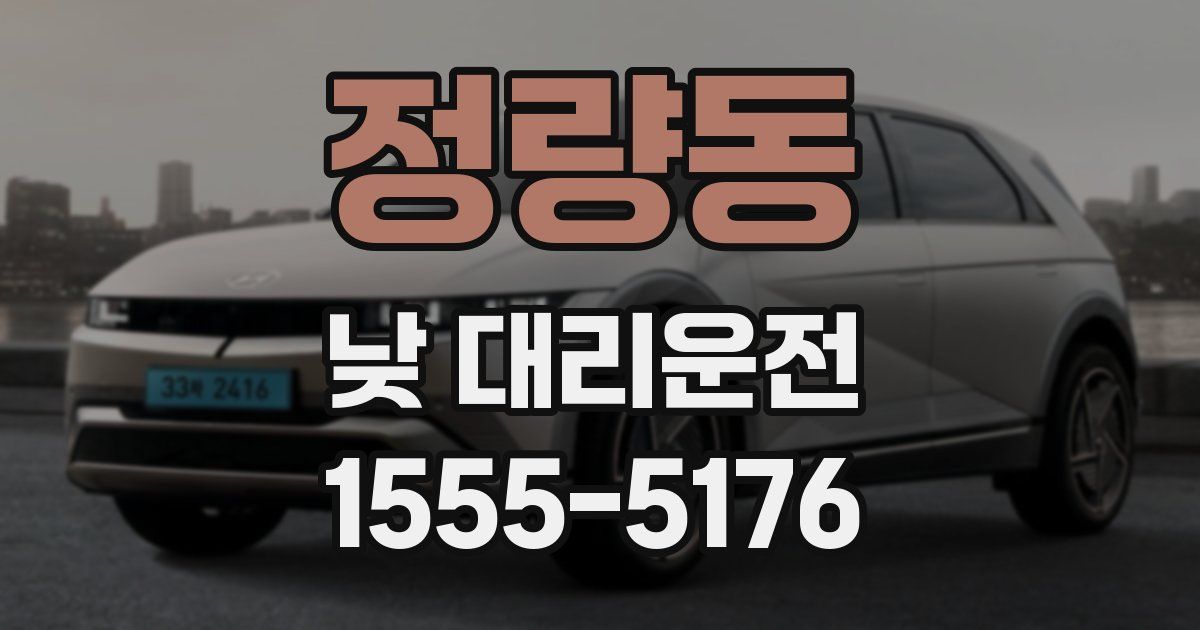 정량동 낮 대리운전