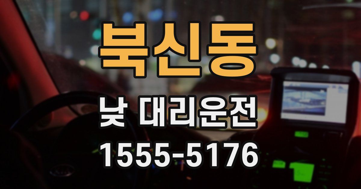 북신동 낮 대리운전
