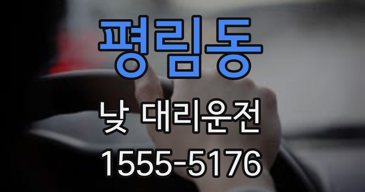 평림동 낮 대리운전