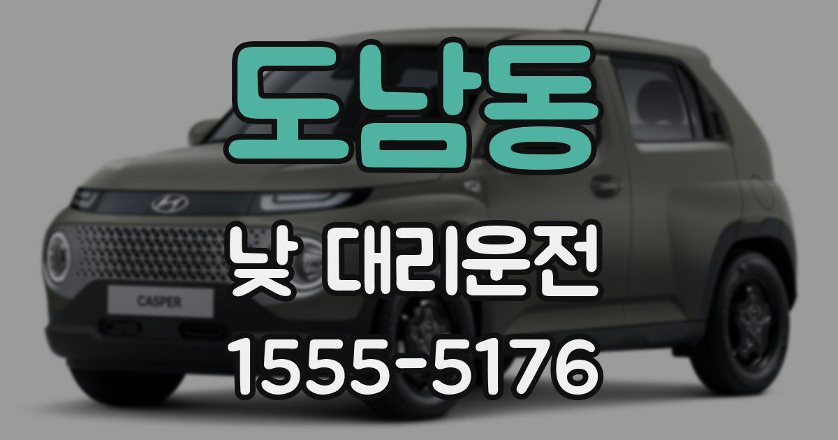 도남동 낮 대리운전