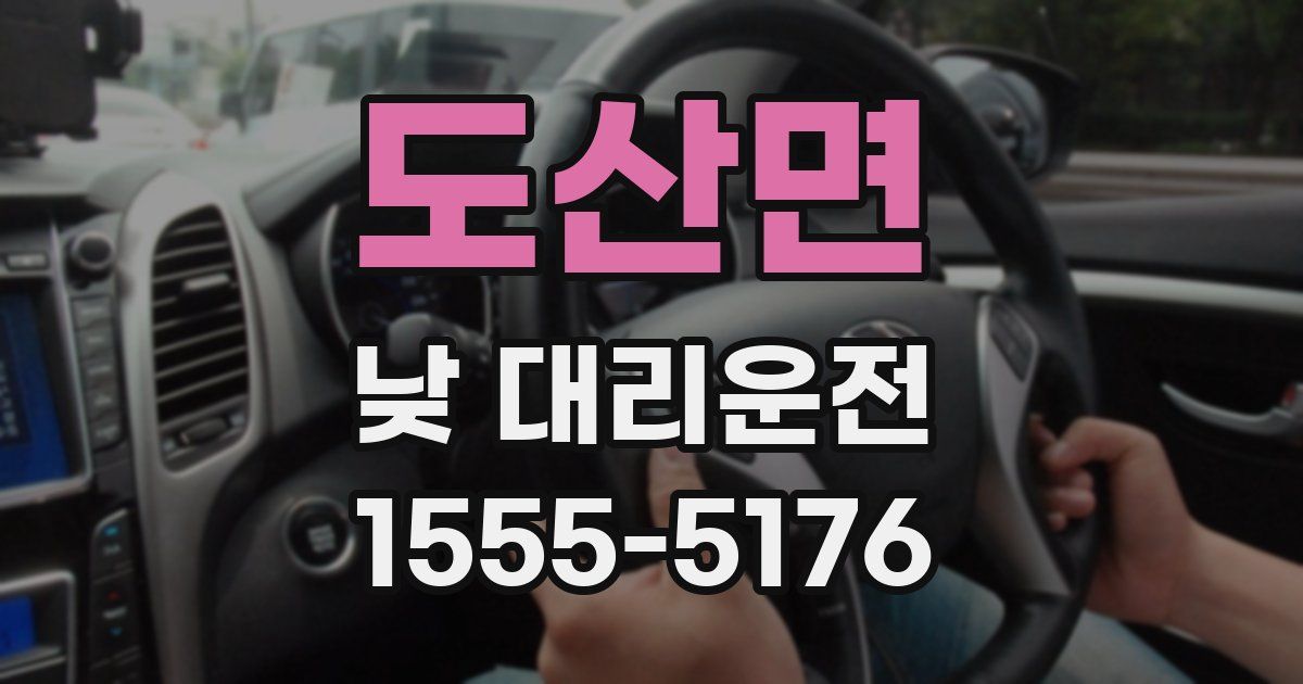 도산면 낮 대리운전