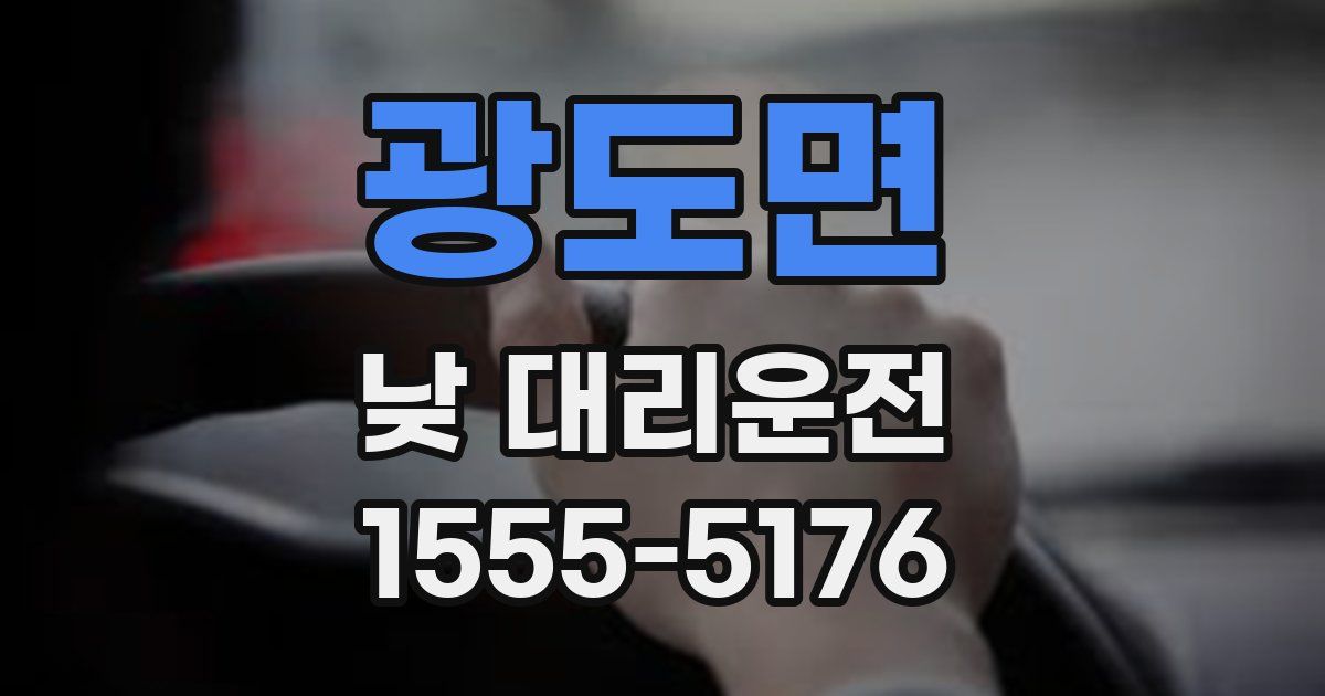 광도면 낮 대리운전