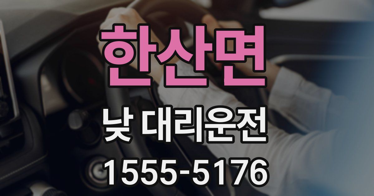 한산면 낮 대리운전