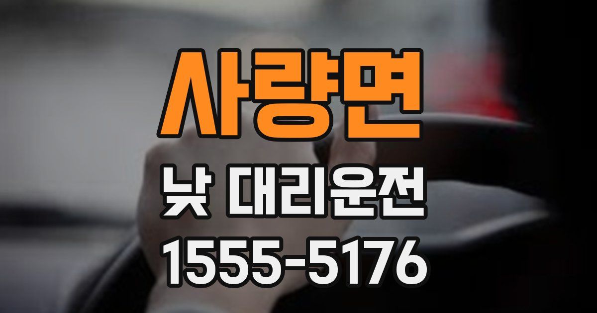 사량면 낮 대리운전
