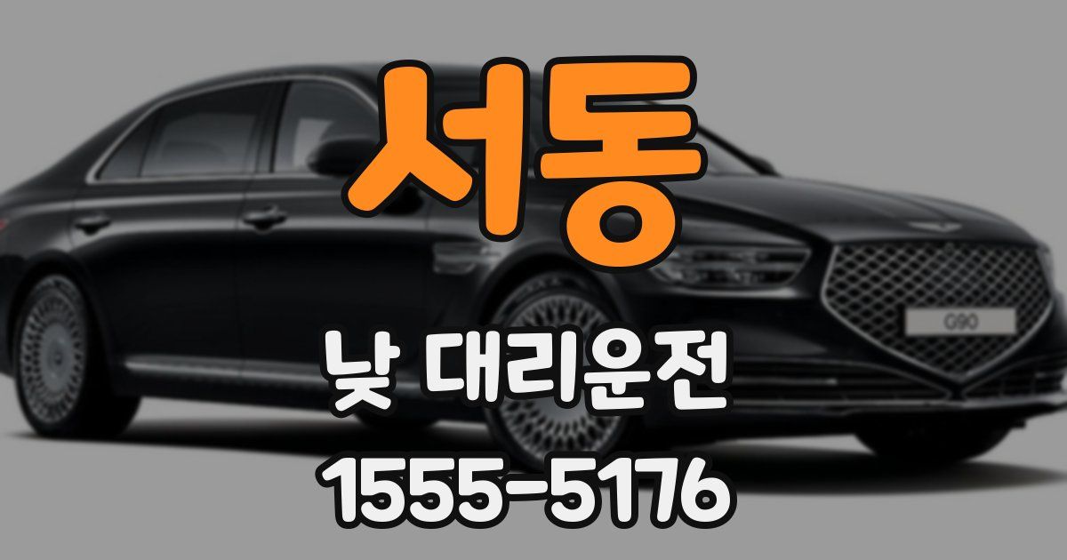 서동 낮 대리운전