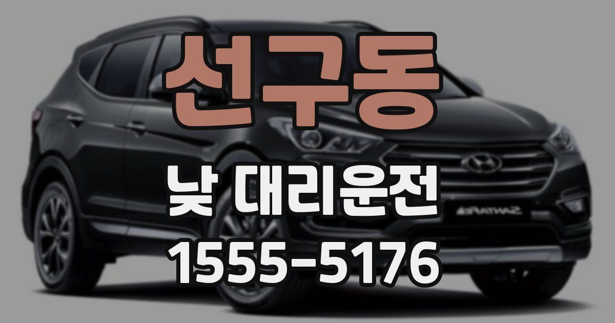 선구동 낮 대리운전