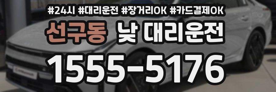 선구동 낮 대리운전