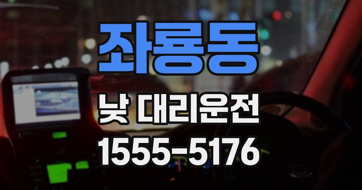 좌룡동 낮 대리운전