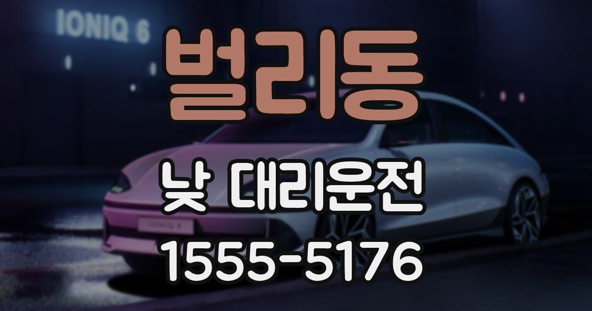 벌리동 낮 대리운전