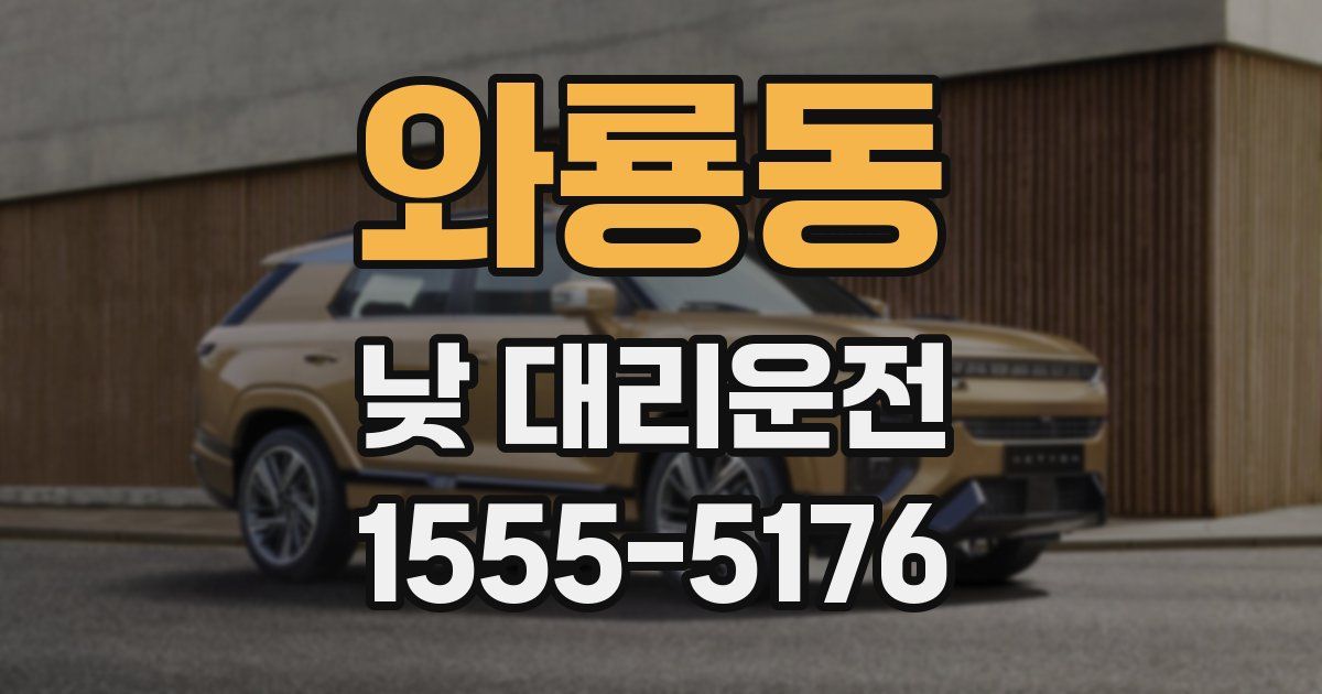 와룡동 낮 대리운전