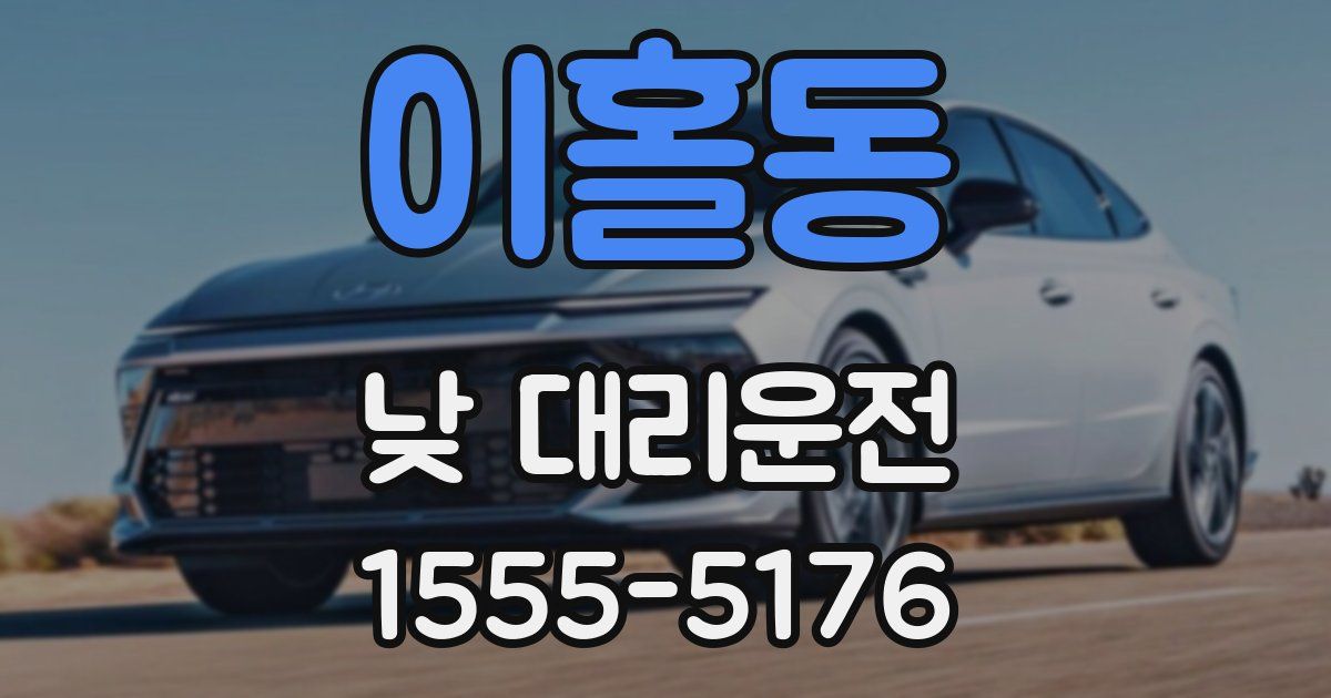 이홀동 낮 대리운전
