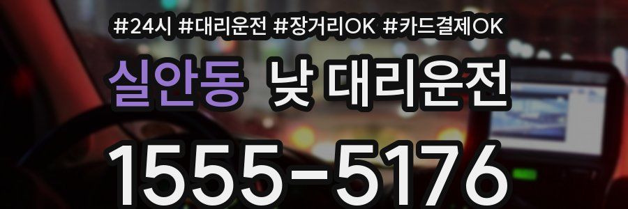 실안동 낮 대리운전
