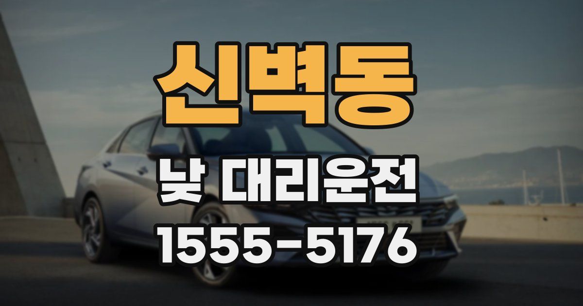 신벽동 낮 대리운전