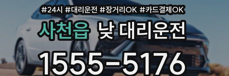 사천읍 낮 대리운전